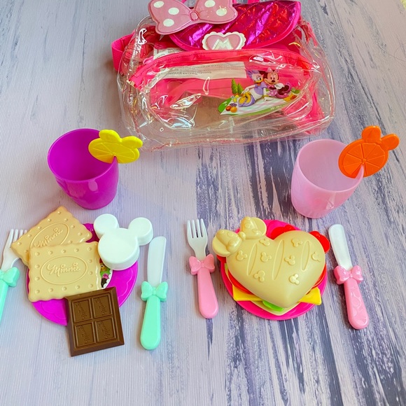 Disney Toys Minnie Mouse Pretend Food Play Set With Backpack Poshmark